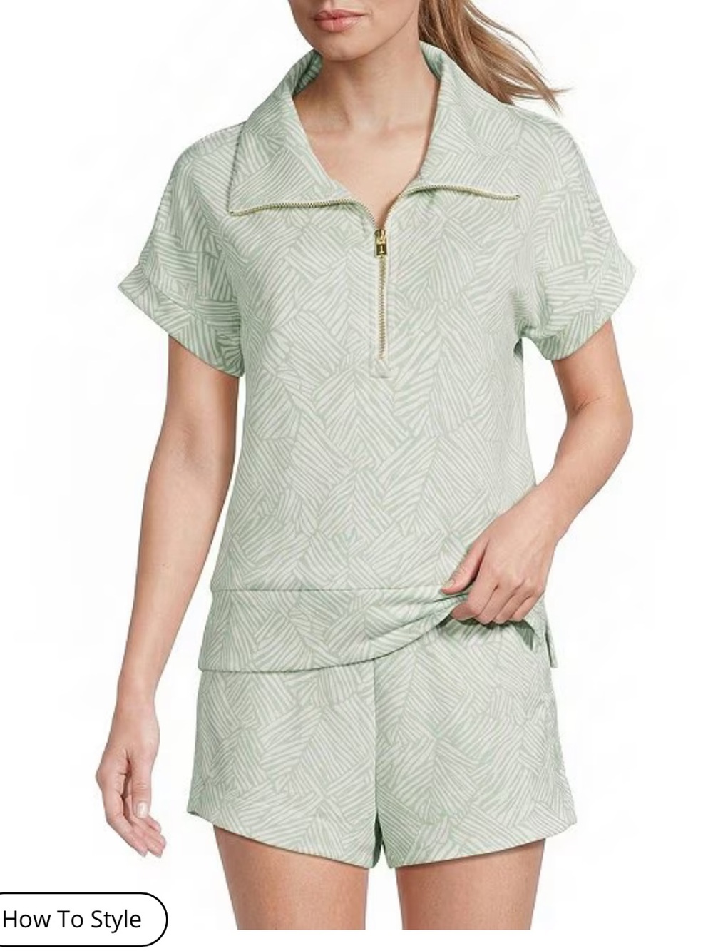 BNWT Tommy Bahama Palm Voyage Set- Porto Fronds Half-Zip Top and Shorts sz small - Picture 7 of 12